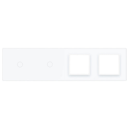 Livolo weiße Glasblende für mehrere Touch-Schalter und zwei Module