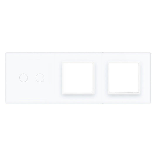 Livolo weiße Glasblende für Touch-Schalter + 2 Module
