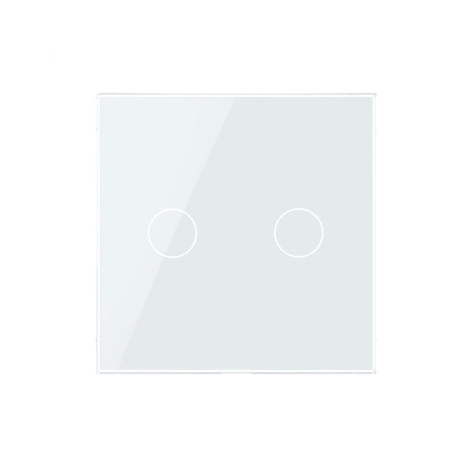 Weiße Glasblende für einen zweifachen Livolo Touch-Schalter