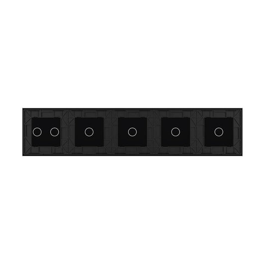 Livolo Glasblende für 5 Touchschalter schwarz