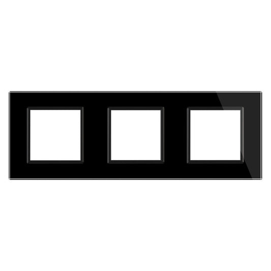 Schwarze Glasblende für drei Livolo Module