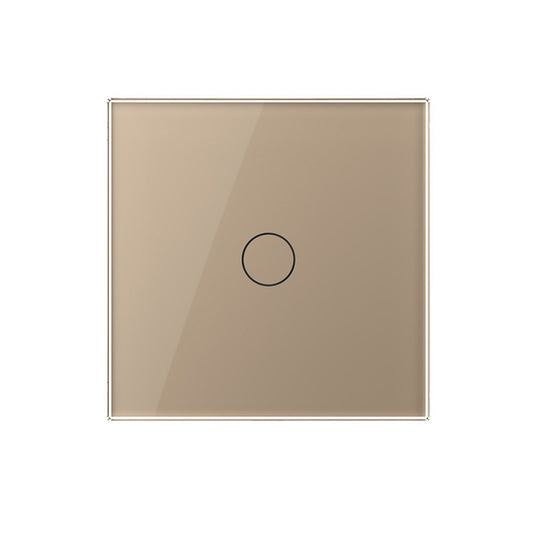 Einfacher Dimmer mit goldener Glasblende und Funk-Funktion