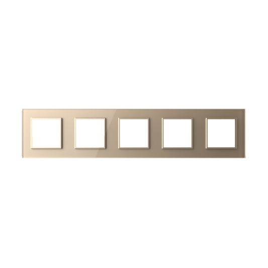 LIVOLO Glasrahmen für Wandsteckdosen in Glas Gold