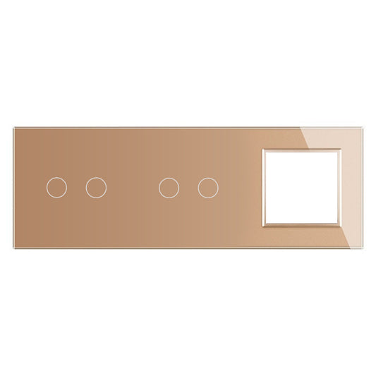 LIVOLO Glasblende für Touch Wandschalter und Steckdosen in Gold