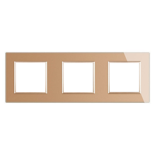 LIVOLO Glasrahmen für Wandsteckdosen Stecker in Glas Gold