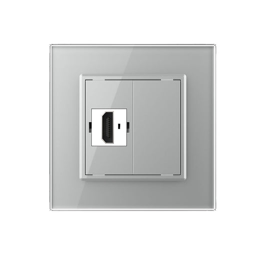 Livolo einfaches, graues HDMI-Modul mit Glasrahmen