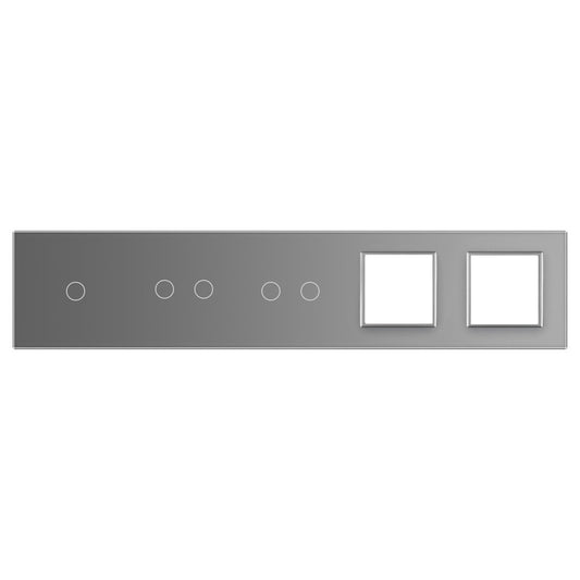 LIVOLO Glasblende für Sensor Lichtschalter und Steckdosen in Grau Glas