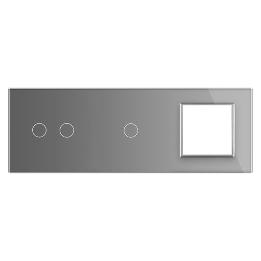 LIVOLO Glasblende für Touch Wandschalter und Steckdosen in Grau