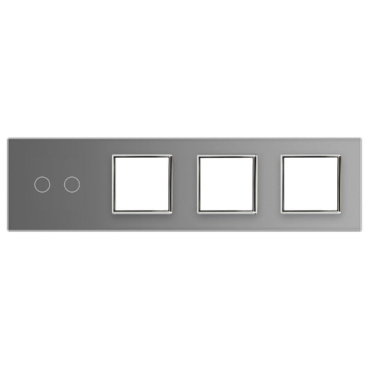 LIVOLO Glasblenden für Touch Lichtschalter und Steckdosen in Grau Glas