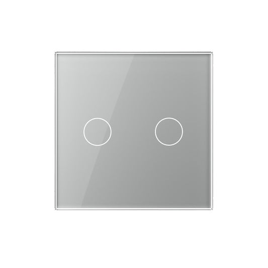 LIUVOLO Glasblende in Grau für Touch Lichtschalter