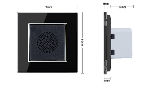 UP-Bluetooth-Lautsprecher inkl. schwarzem Glasrahmen