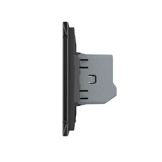 Glas-Design Lichtschalter von Livolo in schwarz