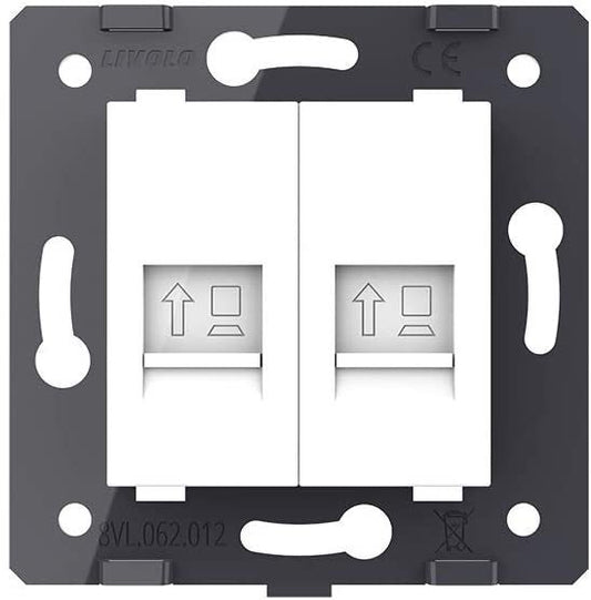 Livolo Durchgangs-Netzwerkdosen CAT6 RJ45 in weiß