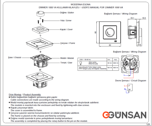 UP Schalterprogramme Eqona / Radius Cremeweiß Günsan