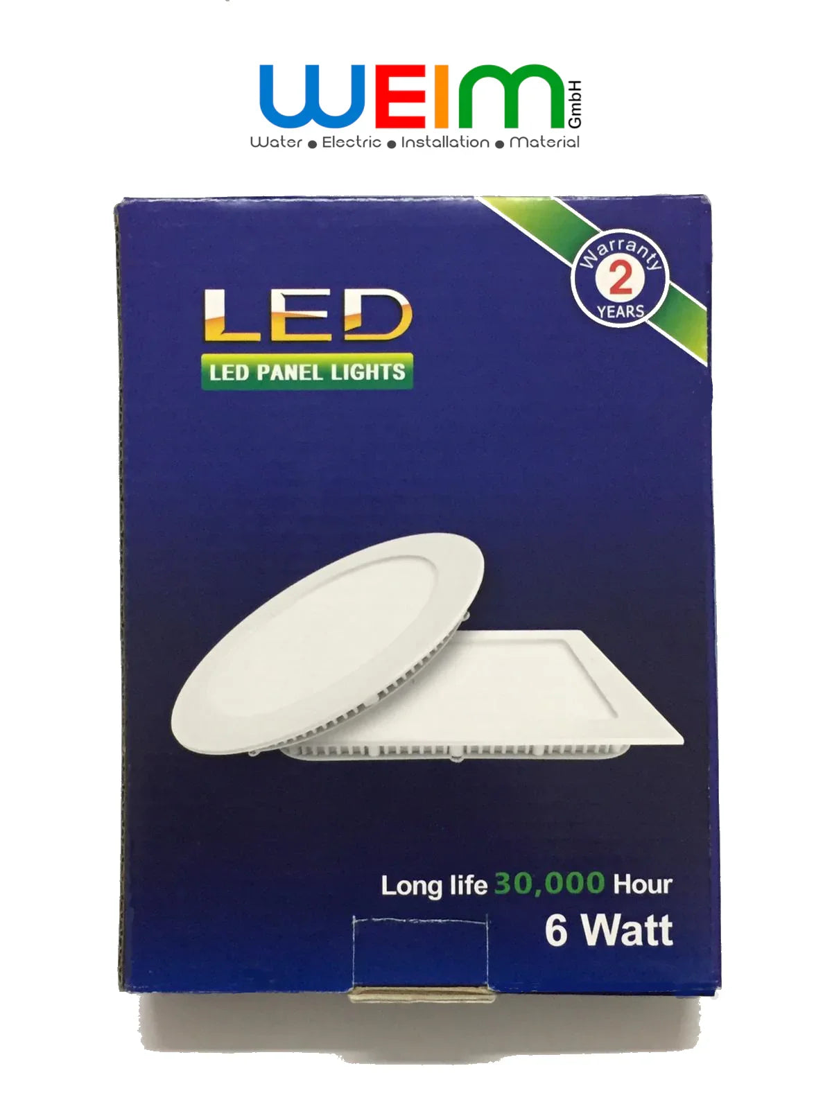 LED Einbaustrahler 6 Watt Rund Eckig Naturweiß Warmweiß - WEIM24