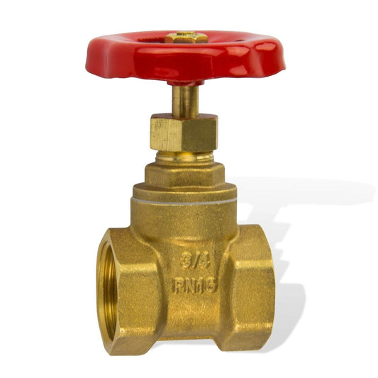 Messing Absperrschieber 1/2" bis 2" - Muffenschieber für Heizungen - WEIM24