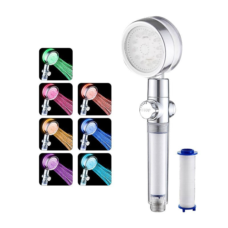 LED Duschkopf RGB - Moderner Luxus mit Filter und Wassersparfunktion, farbige LED-Beleuchtung - WEIM24