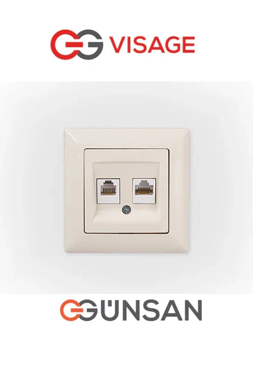Schuko Steckdose Dimmer Unterputz Jalousie Schalter Taster TV Visage Cremeweiß - WEIM24