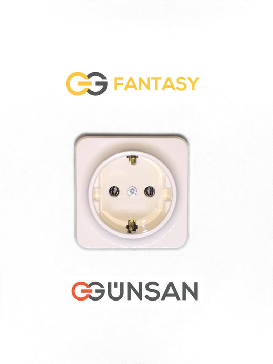 Aufputz Steckdose Cremeweiß 16A 250V Fantasy Günsan - WEIM24