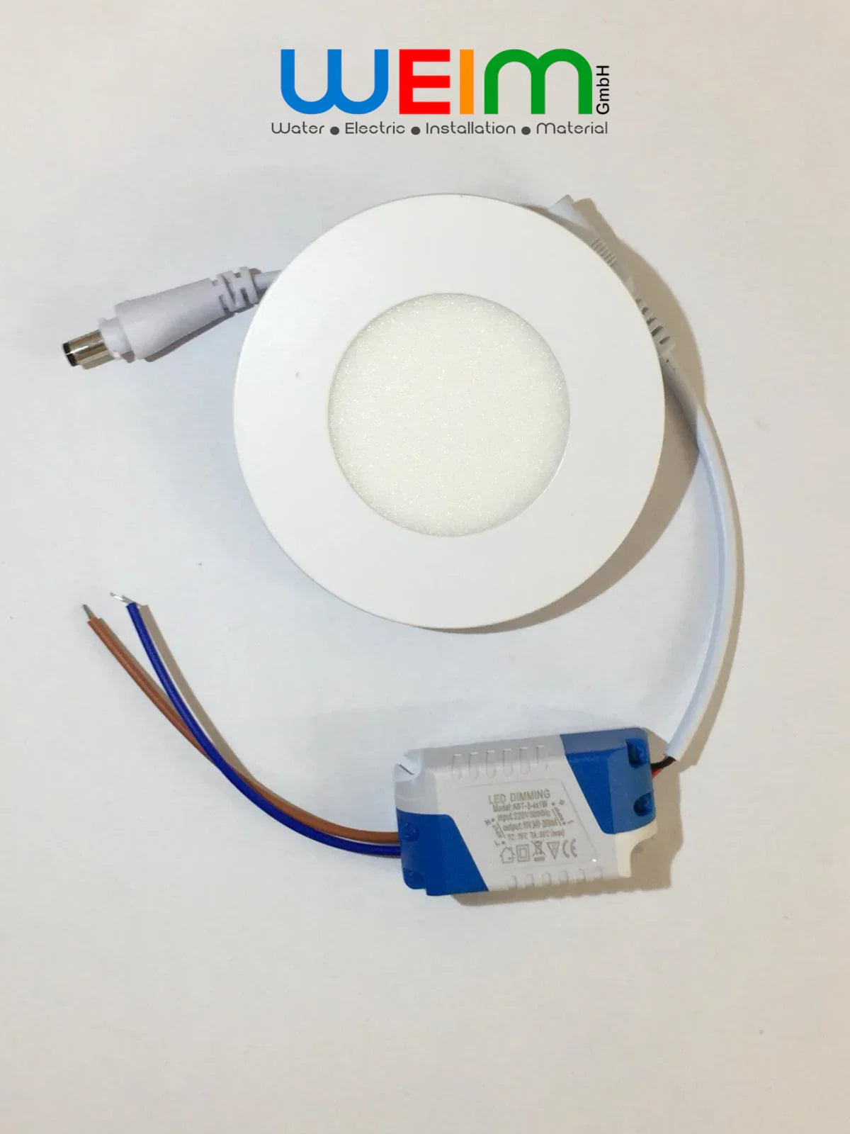 LED Panel Einbaustrahler Rund Eckig 3 Watt Naturweiß Warmweiß Dimmbarkeit - WEIM24