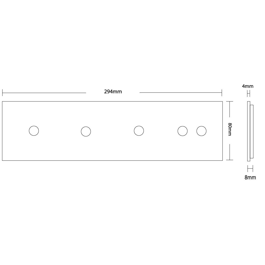 LIVOLO Glasblende für Design Touch Wandschalter in Grau Glas