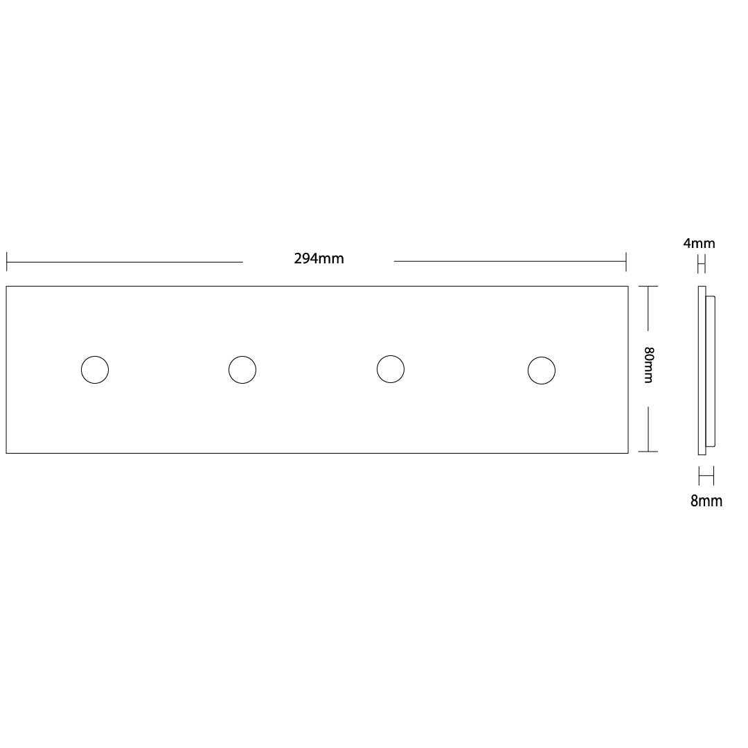 LIVOLO Glasblende für Sensor Wandschalter in Grau