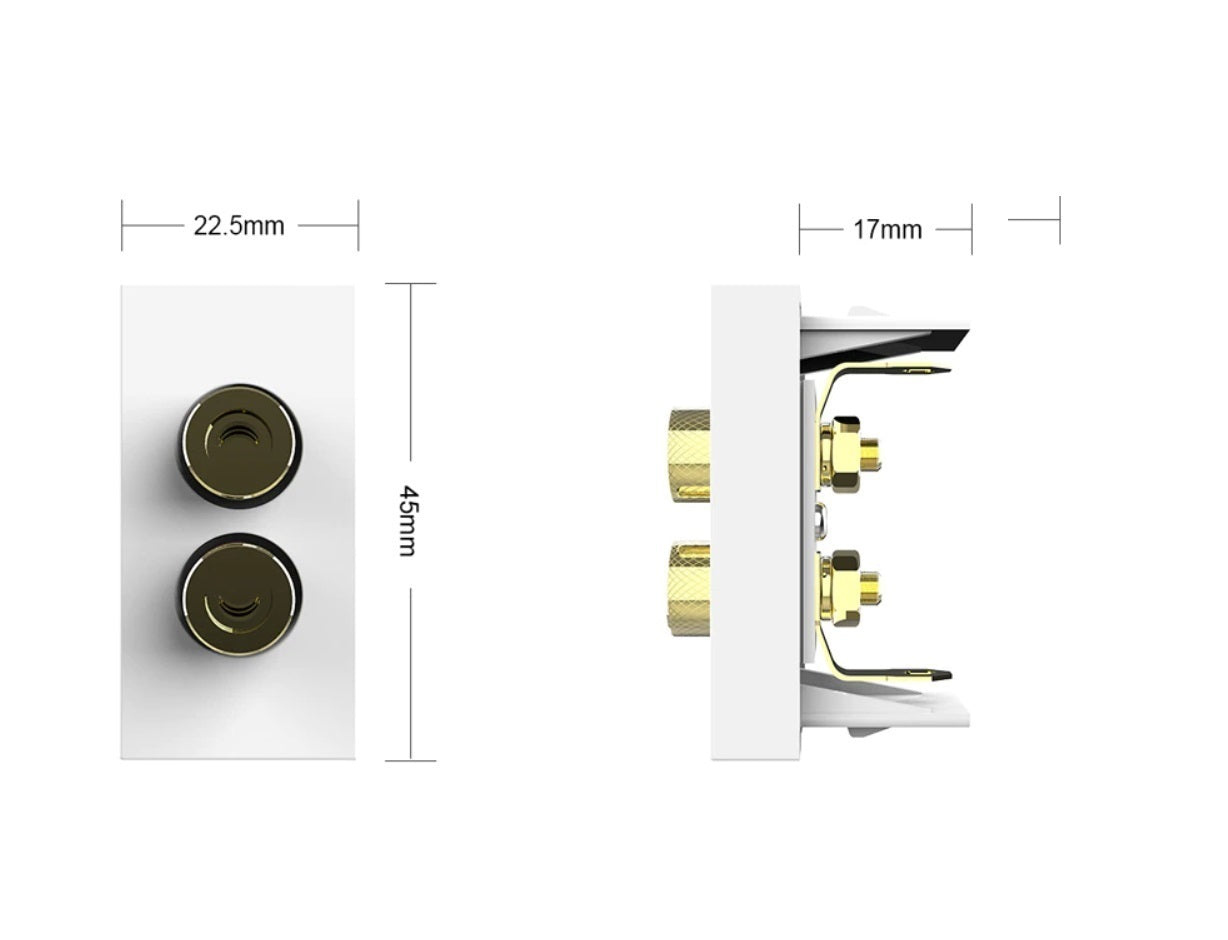 Livolo halbes Lautsprecher-Modul zum Schrauben in Schwarz