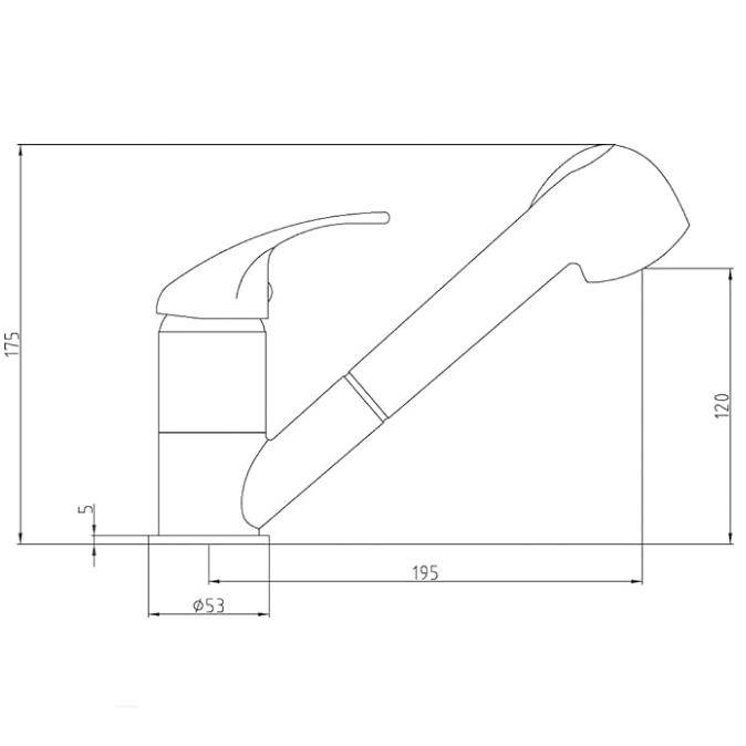 Aqua-Su "Tiado" Spültisch-Einhebelmischer (herausziehbar, chrom) - WEIM24