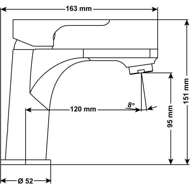 Cornat "NOIR ROUND" Waschtisch-Einhebelmischer (schwarz/chrom) HEIMWERKA