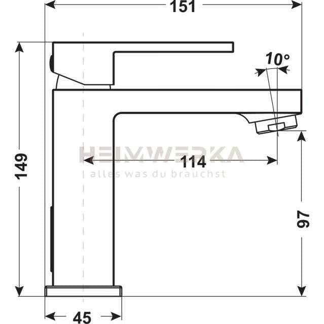 Cornat "NOIR SQUARE" Waschtisch-Einhebelmischer