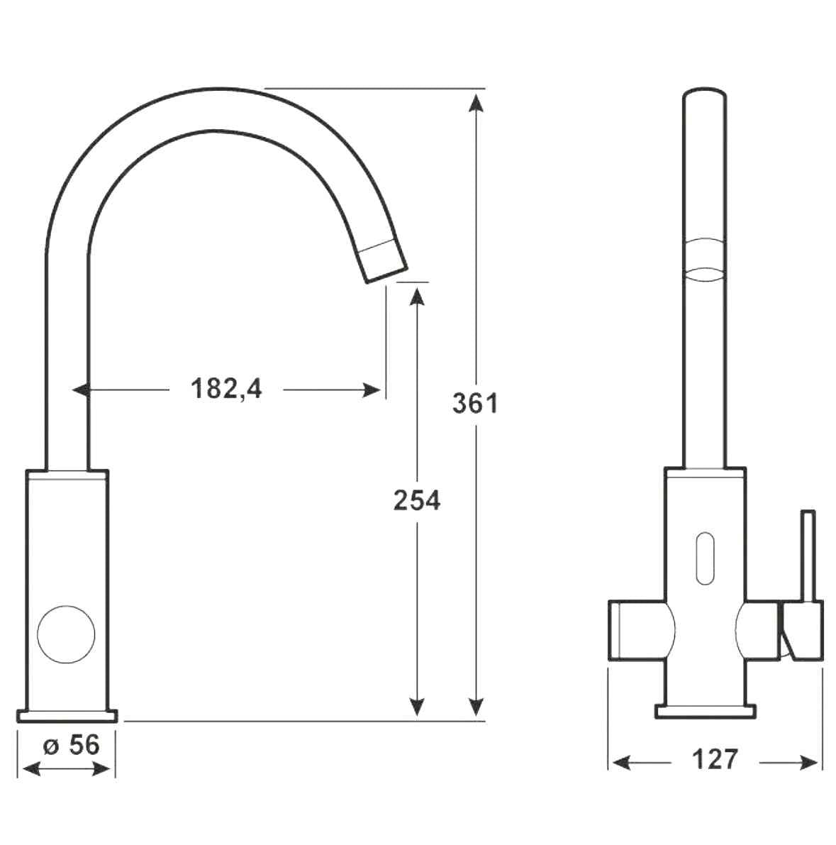 Cornat „SENSO“ Infrarot-Spültischarmatur (chrom)