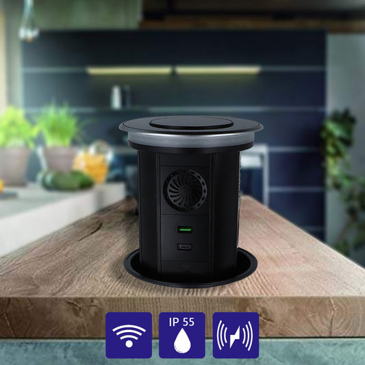 WLAN-Tischsteckdose Versenkbar mit SmartHome Funktion Steckdosenturm