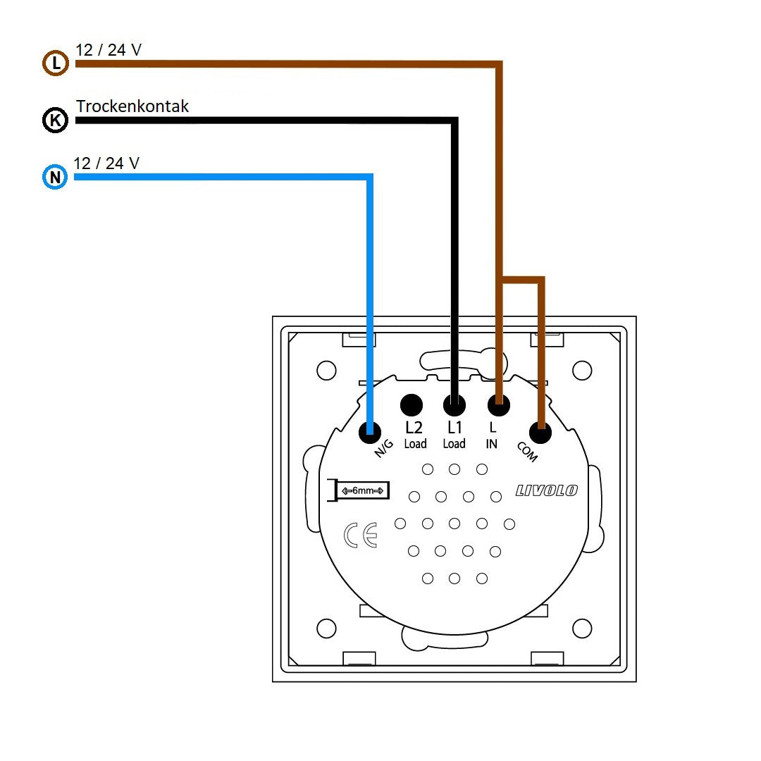 LIVOLO Modul Touch Lichtschalter für Niederspannung 12/24V