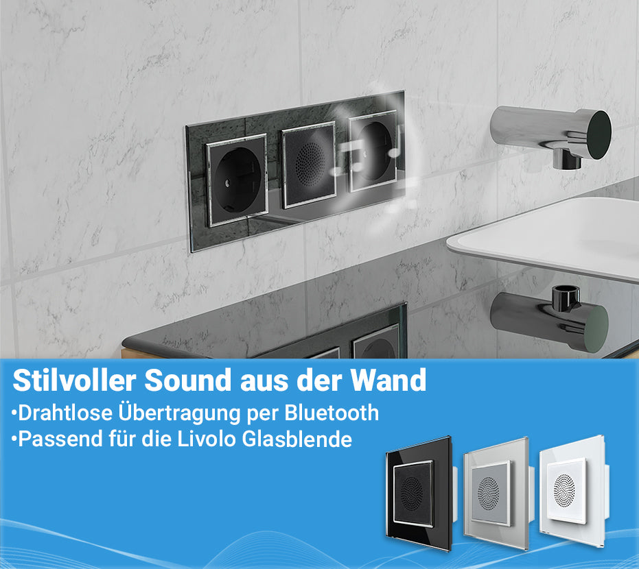 UP-Bluetooth-Lautsprecher inkl. schwarzem Glasrahmen