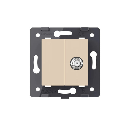 Livolo SAT-Modul als End-Dose in Gold