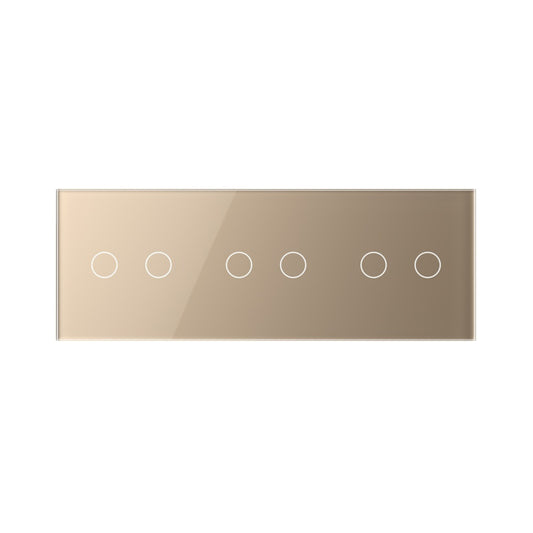 Livolo 3 Touch Rollladenschalter mit Glasblende in Gold