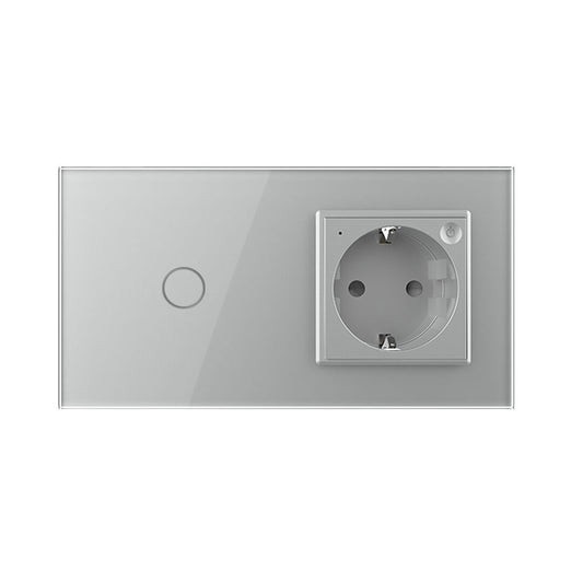 LIVOLO Touch EC Schalter + Steckdose Grau