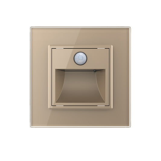 Treppenbeleuchtung m. BWM und Glasblende in gold