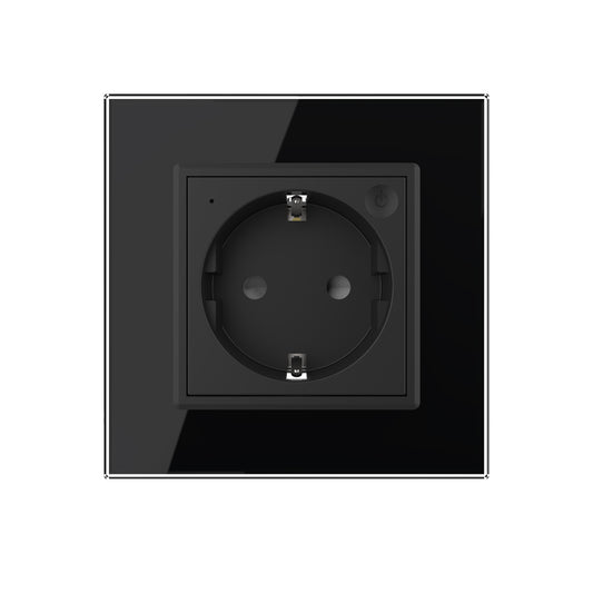 LIVOLO Modul EC Steckdose mit Glasrahmen in Schwarz