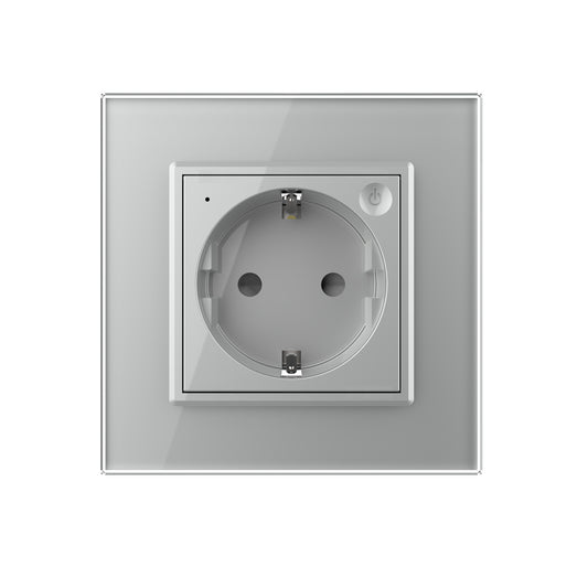 LIVOLO Modul EC Steckdose mit Glasrahmen in Grau