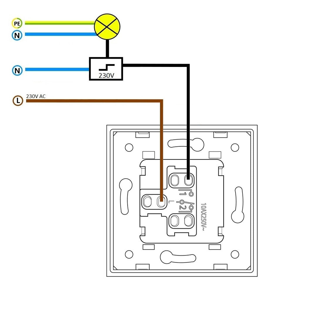 Livolo einfaches Wipp-Taster-Modul in Schwarz