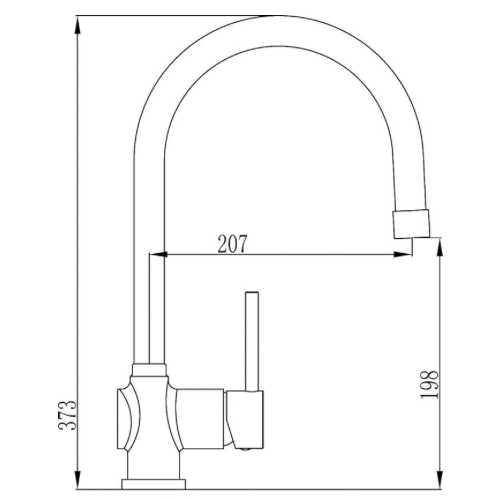 Aqua-Su "Bali" Spültisch-Niederdruck-Einhebelmischer (herausziehbar, chrom)