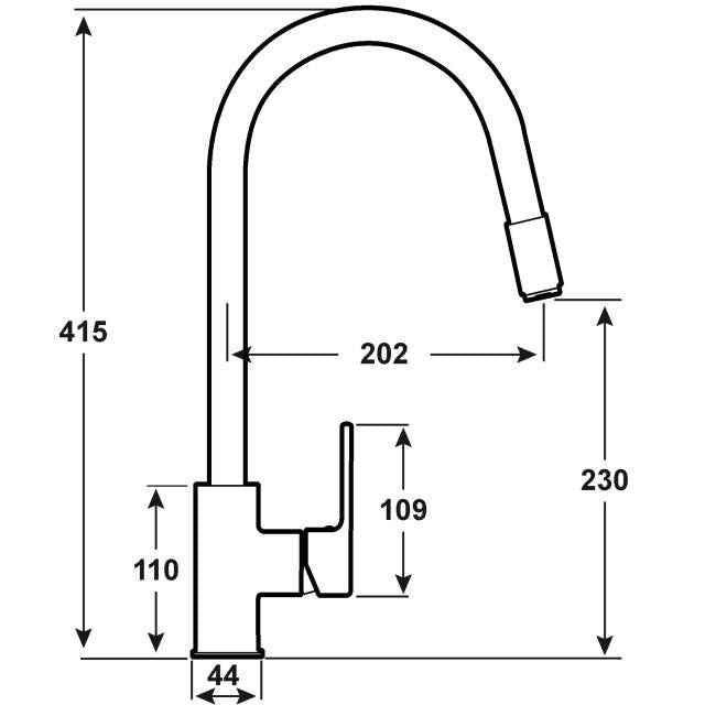 Cornat Spültisch-Einhebelmischer GIRONA (herausziehbar)