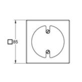 GROHE "Allure F-Digital" Halteplatte Rosette für digitale Kontrollpanele (chrom) HEIMWERKA