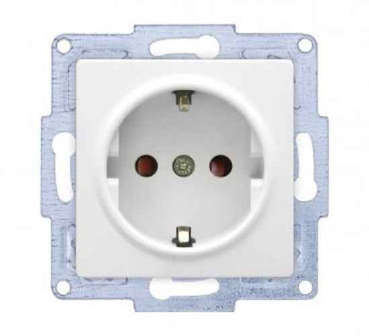 Schuko Steckdose & Schalter Serie Moderna weiss