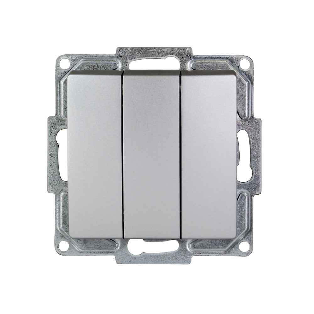 VISAGE Silber UP Schalterprogramme, Steckklemmen-System Schuko Steckdosen, Schalter, usie, Dimmer