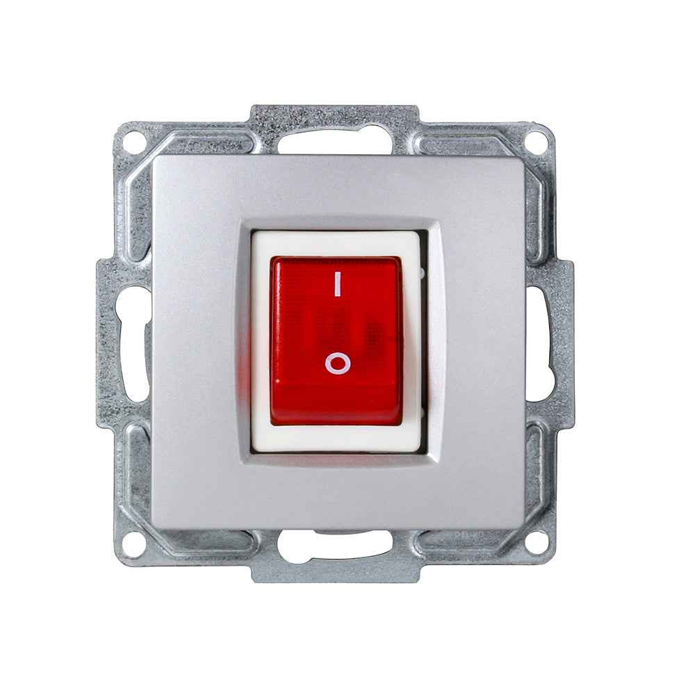 VISAGE Silber UP Schalterprogramme, Steckklemmen-System Schuko Steckdosen, Schalter, usie, Dimmer