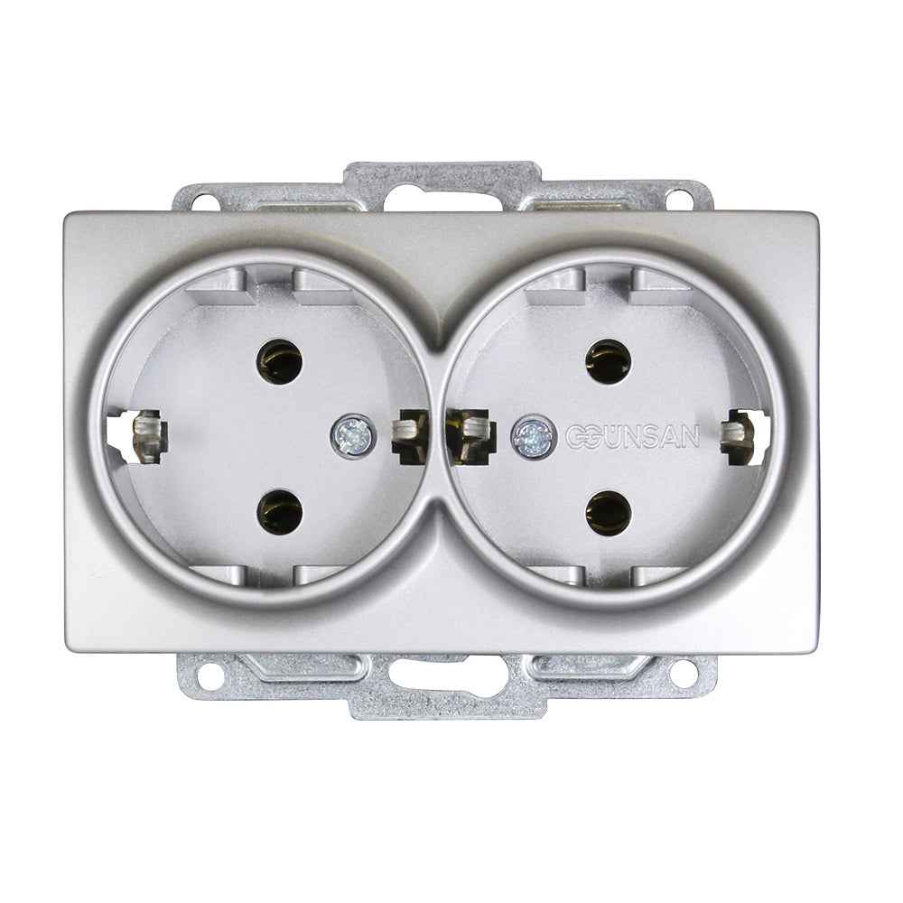 VISAGE Silber UP Schalterprogramme, Steckklemmen-System Schuko Steckdosen, Schalter, usie, Dimmer