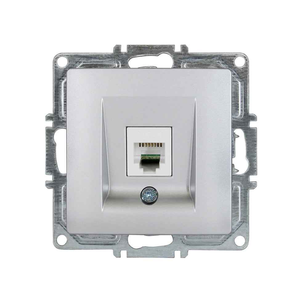 VISAGE Silber UP Schalterprogramme, Steckklemmen-System Schuko Steckdosen, Schalter, usie, Dimmer