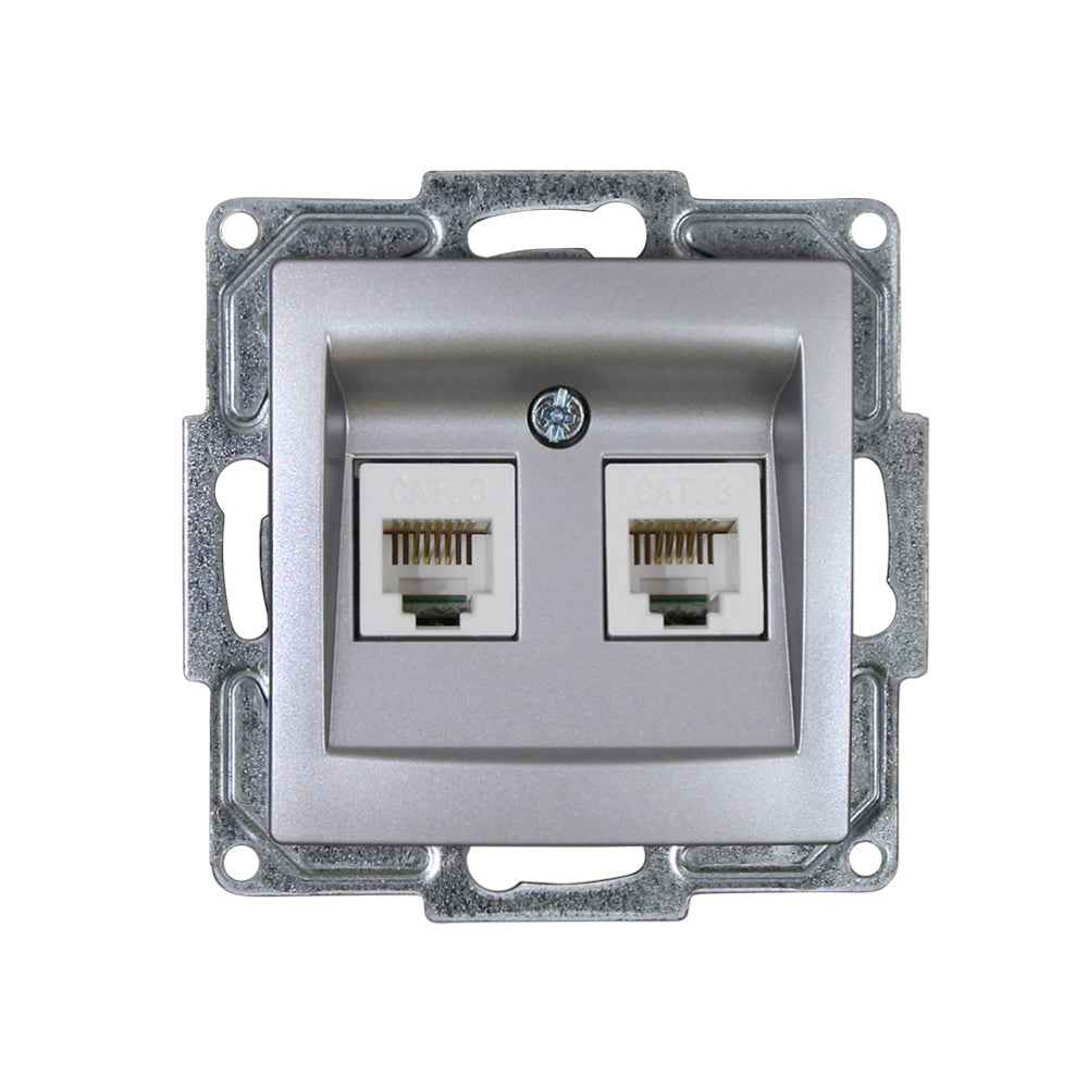 VISAGE Silber UP Schalterprogramme, Steckklemmen-System Schuko Steckdosen, Schalter, usie, Dimmer